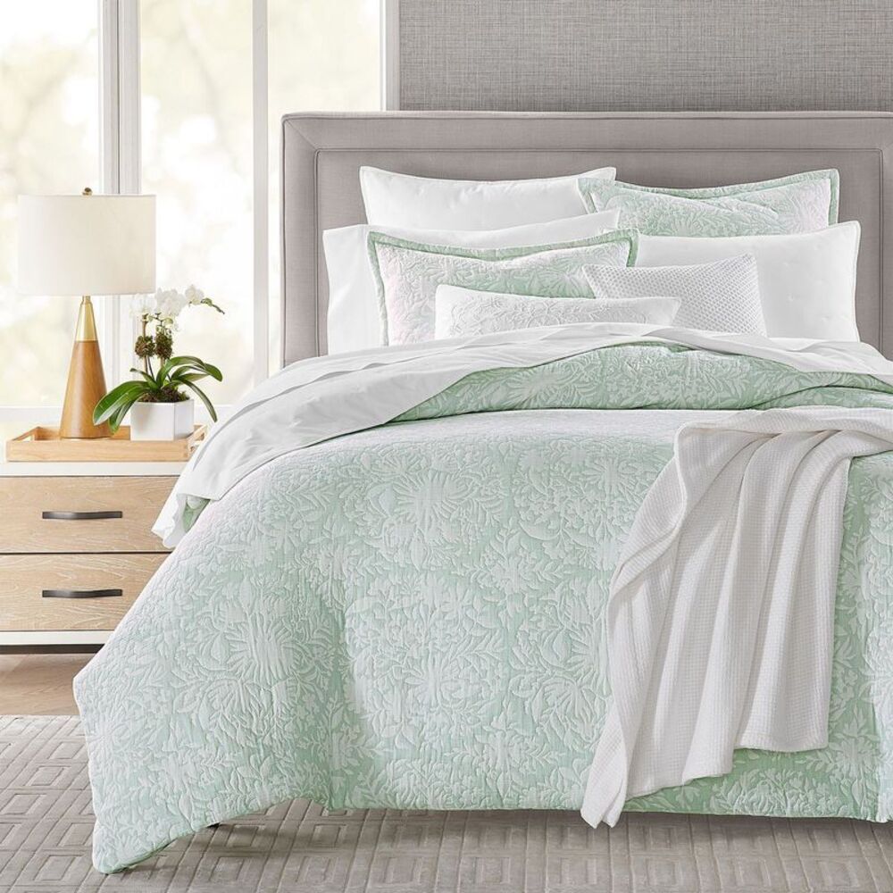 Sky Bedding Jardin Silhouette Full/Queen Duvet Cover Set Green - NWT $295